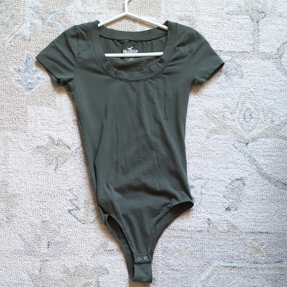 Dark Green Short Sleeve Bodysuit